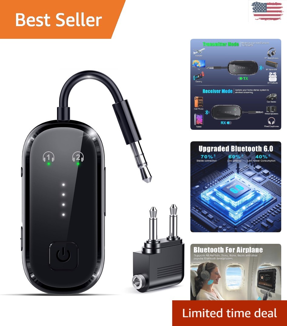 Luxury Bluetooth 6.0 Transmitter & Receiver - Dual-Mode Wireless Adapter