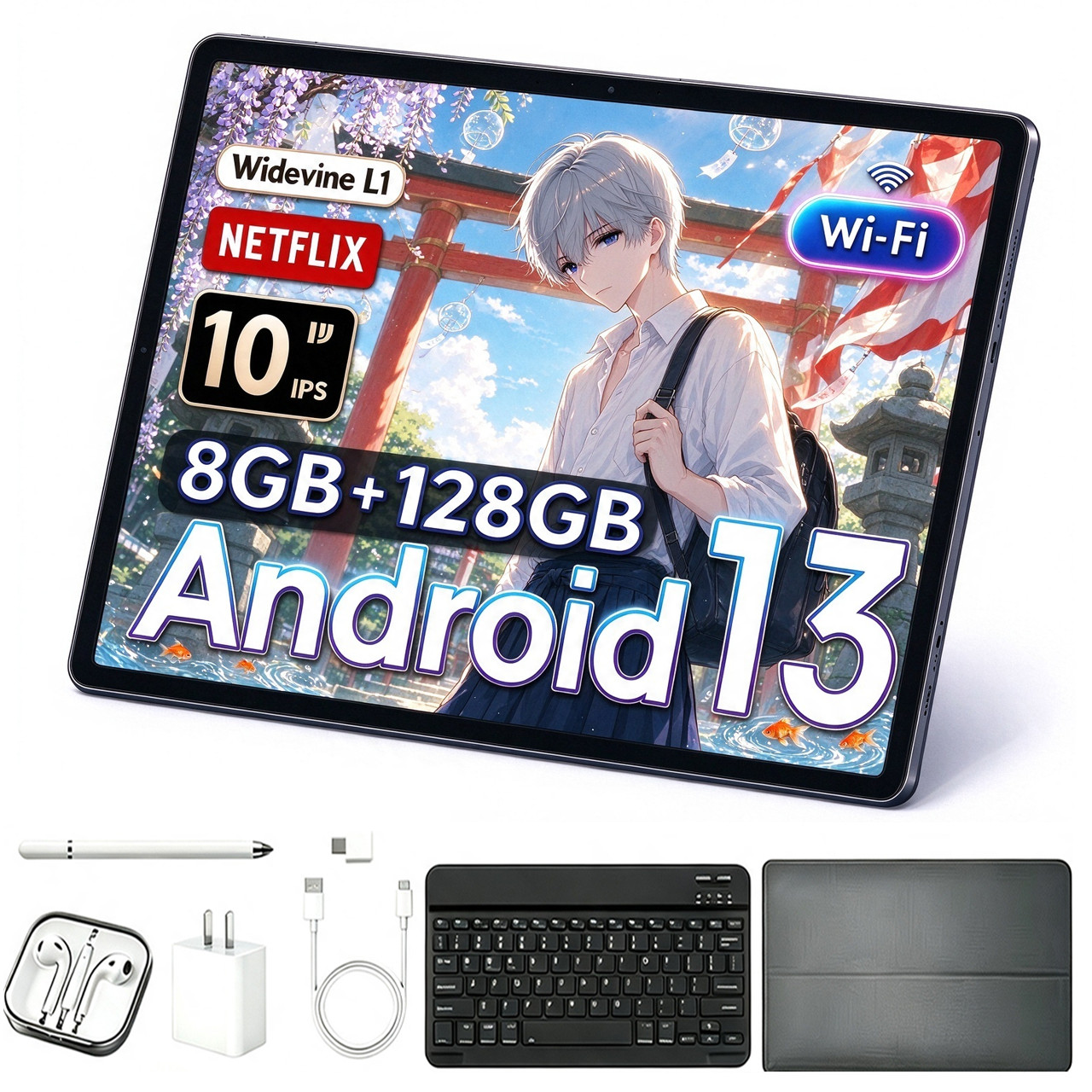 10 inch Android  Tablet PC 8GB RAM 128GB ROM 1920x1200 HD IPS 8800mAh 4G/5G WIFI