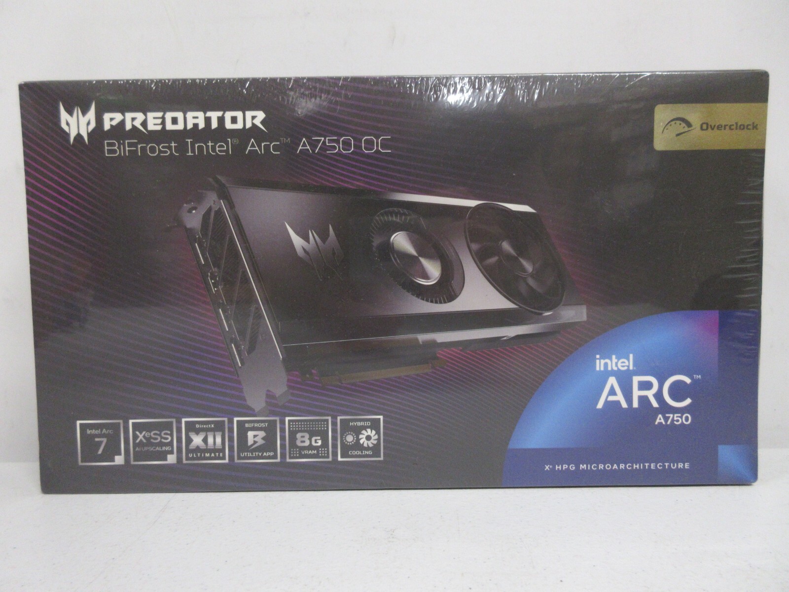 ACER Predator BiFrost Intel Arc A750 Overclocking Graphics Card 8GB GDDR6 NEW