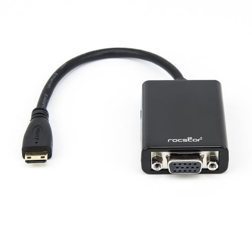 Open Box: Rocstor Premium Mini HDMI to VGA Adapter - Digital Still Camera and Vi