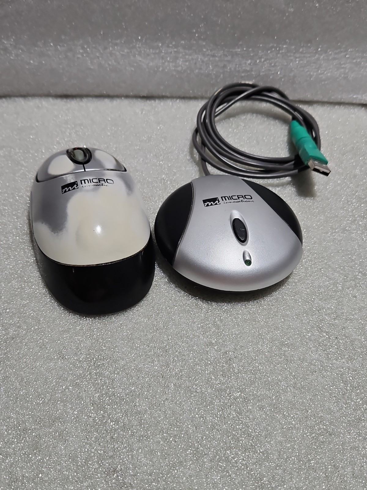 Vintage Micro Innovations 0470 Wireless Optical Mouse + RF USB Receiver, Works