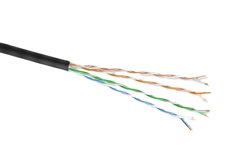 1000ft Slim Cat6 UTP Stranded Mini Bulk Ethernet Cable 28AWG Bare Copper, Black
