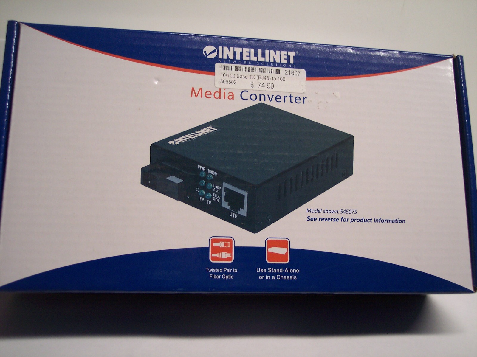 Intellinet 10/100BaseTX-100BaseFX (SC) Multimode Fast Ethernet Media Converter