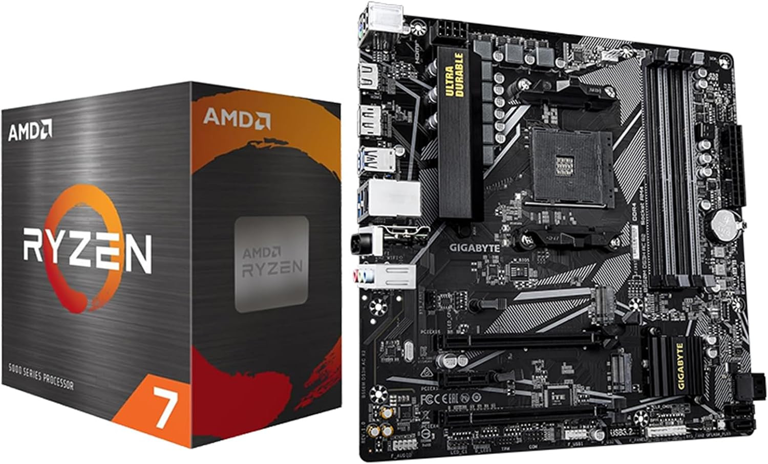 Micro Center AMD 5800XT Processor with GIGABYTE B550M DS3H ACR2 Motherboard