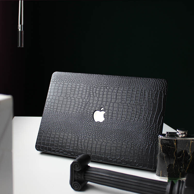 Black Crocodile PU Shell Case Cover For MacBook Air 13 15 Pro 13 14 15 16
