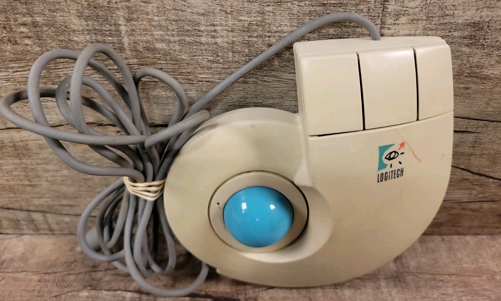 Logitech T-CD2-6F Wired Trackball Trackman Stationary Mouse PS/2 Ergonomic