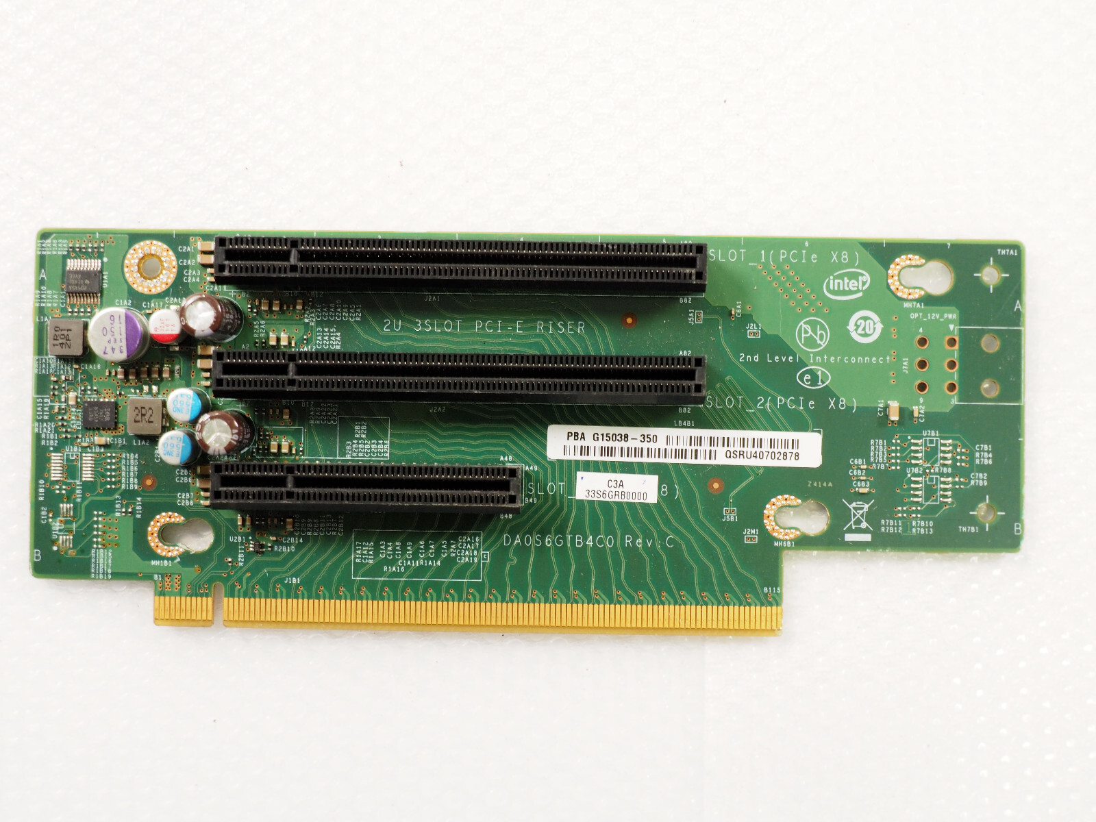 INTEL PBA G15038-350 DA0S6GTB4C0 2U 3Slot PCI-E Riser Card