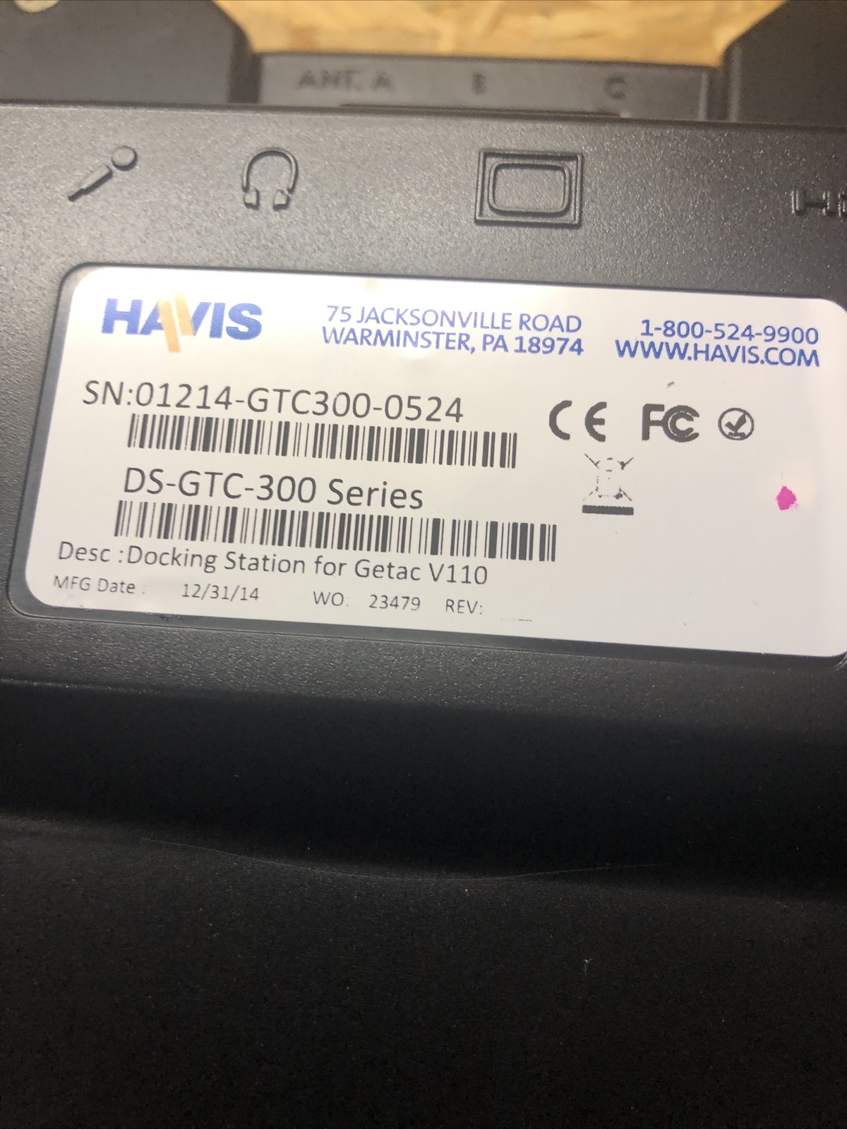 Havis DS-GTC-300 DOCKING STATION For GETEC V110 NOTEBOOK