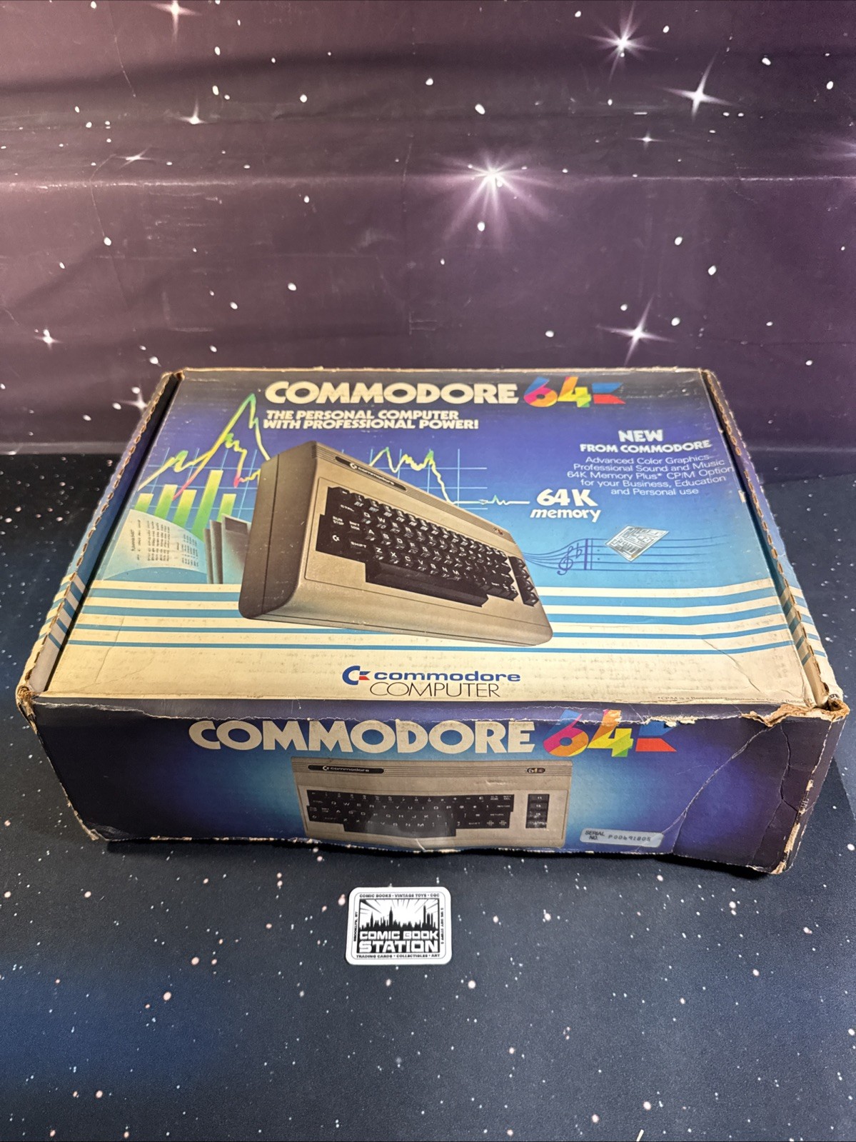 Commodore 64 1982 Commodore International w/ Box, Manual, & Games Magic Desk MC
