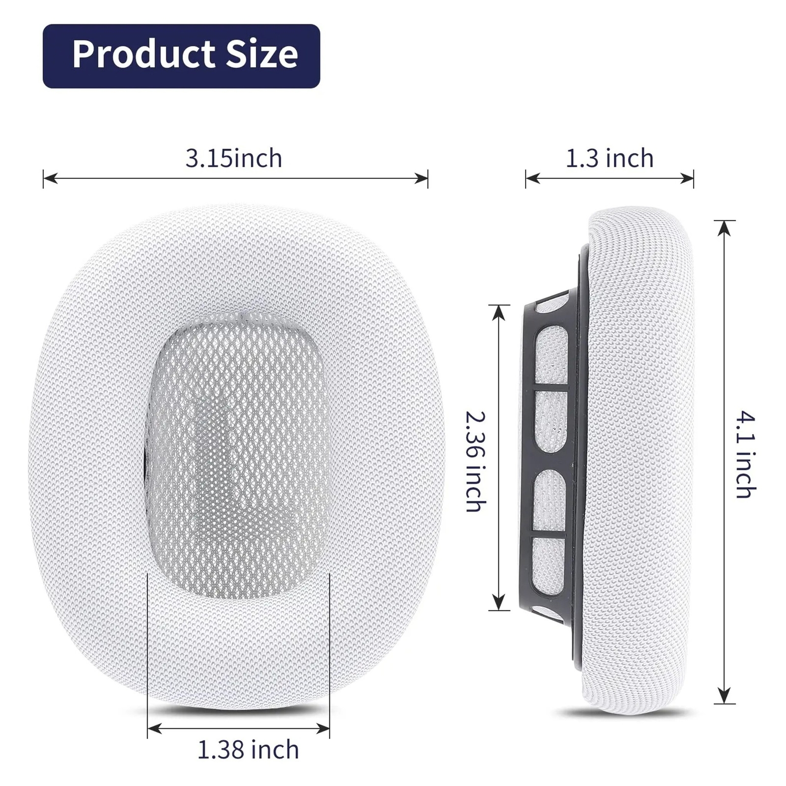 Replacement Ear Pads for Apple AirPods Max Headphones Earpad Silver 1 Pair