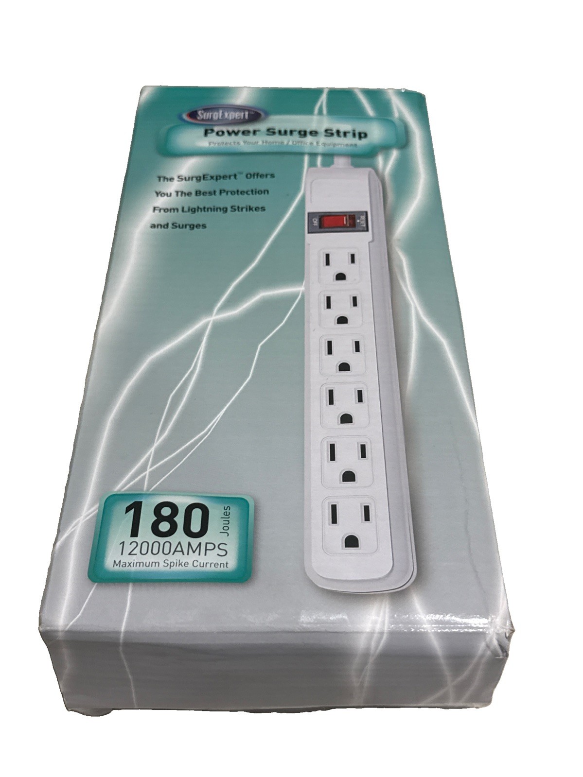  6-Outlet Surge Protector Power Strip with 25'Cord *NEW *** 