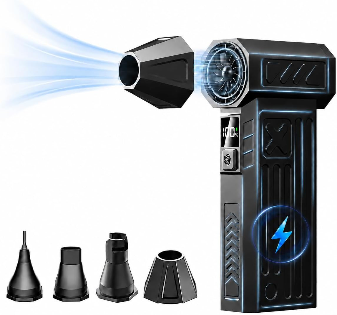 Compressed Air Duster, 180000RPM 5-Speed Rechargeable Brushless for PC