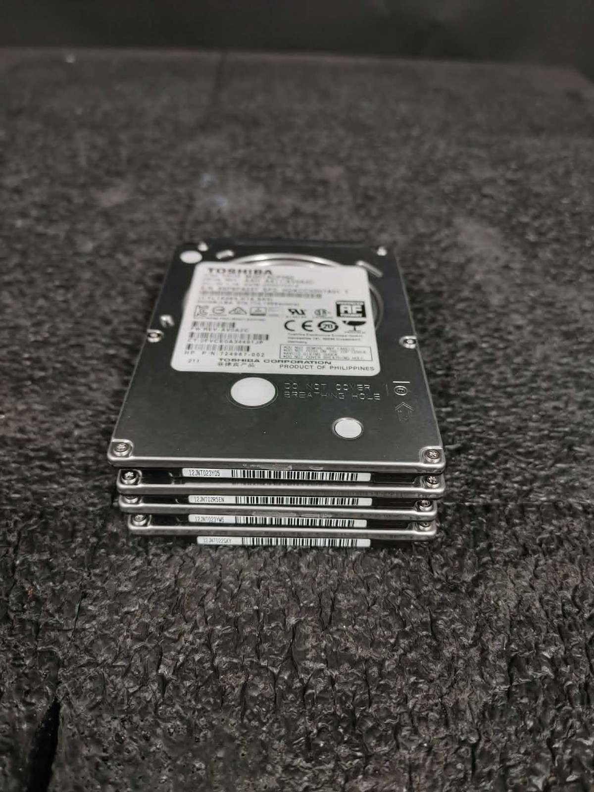 Lot 4 HP 724967-002 MQ01ACF050 500GB 7.2K RPM 16MB 6Gbps SATA 2.5" HDD