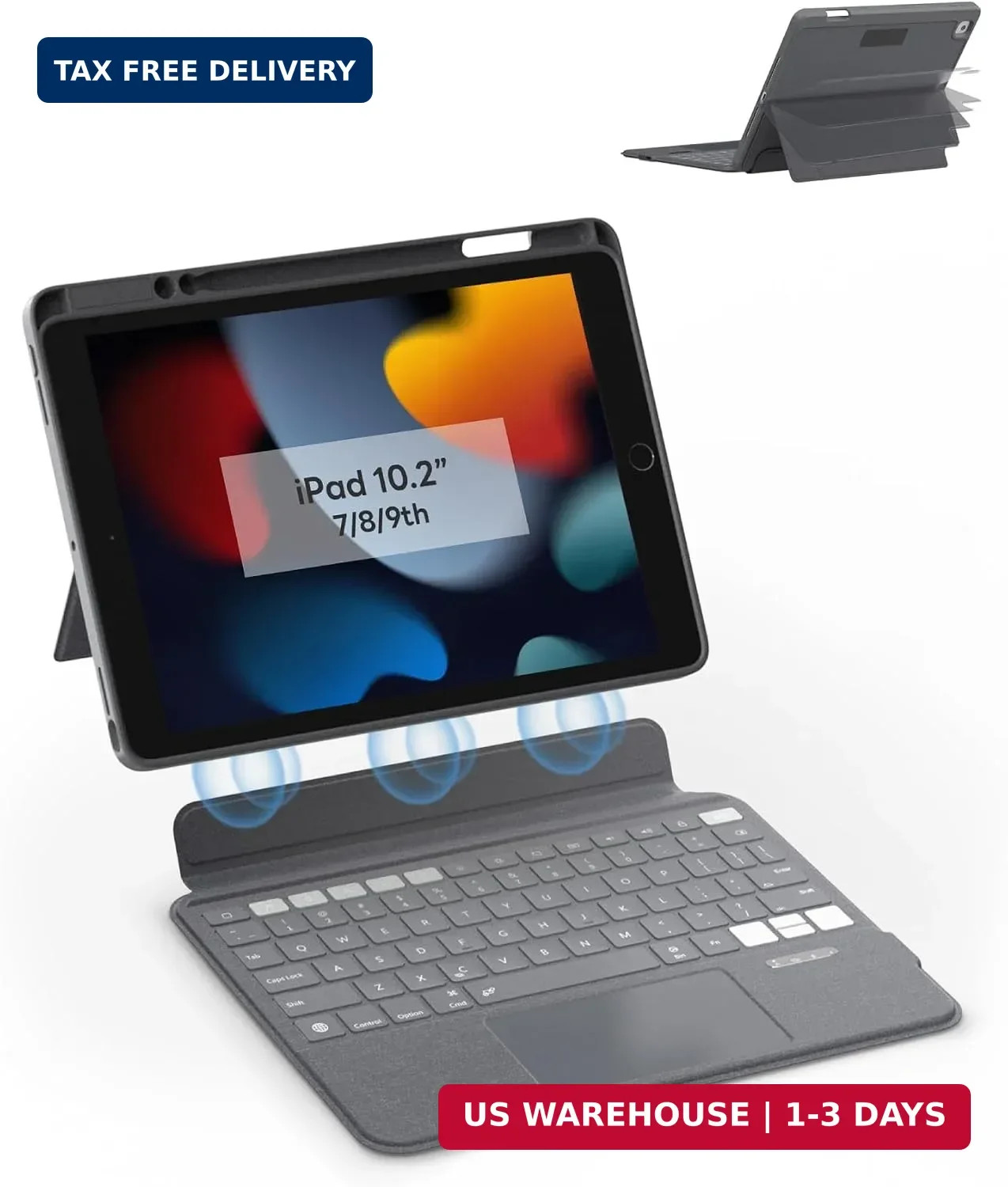 Magnetix Keyboard Case for iPad 10.2 7th/8th/9th Gen & iPad Air 10.5