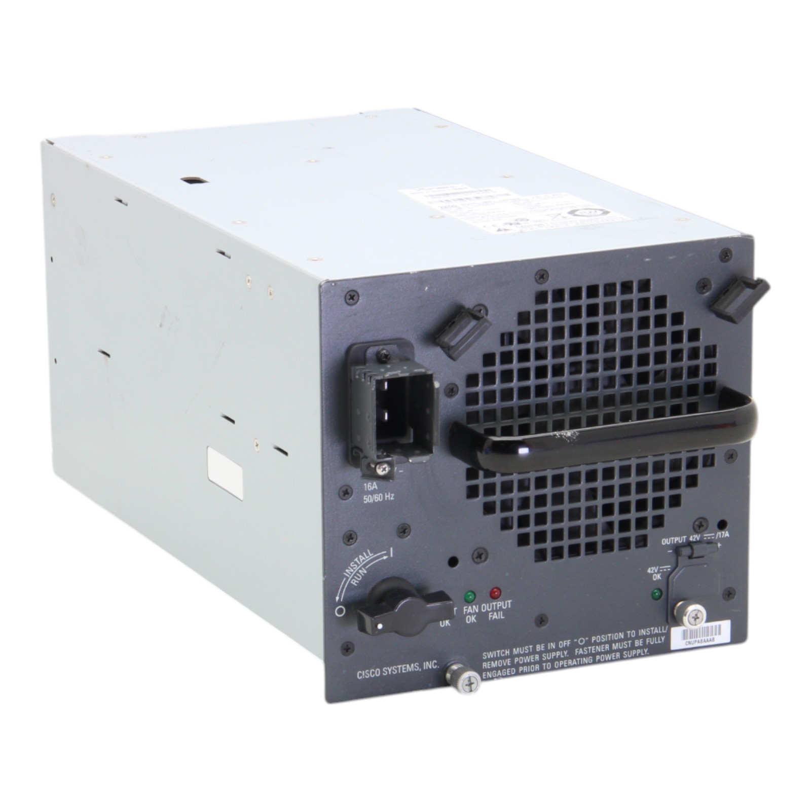 Cisco WS-CAC-3000W 341-0077-06 3000W Red. PSU Power Supply for Catalyst 6500 Series