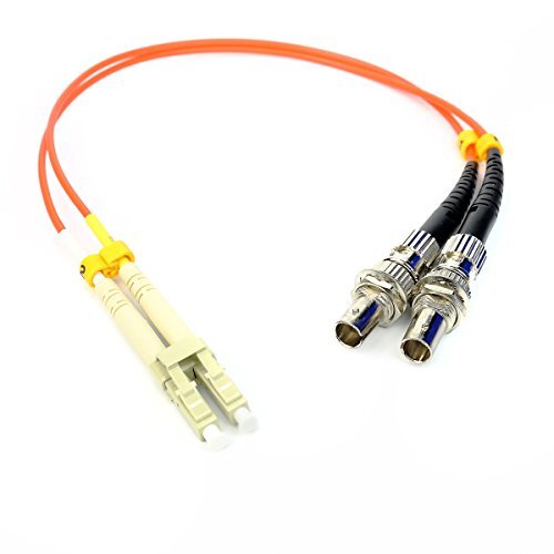 1FT Fiber Optic Adapter Cable LC M ST F Multimode 50/125 Duplex Patch Cable