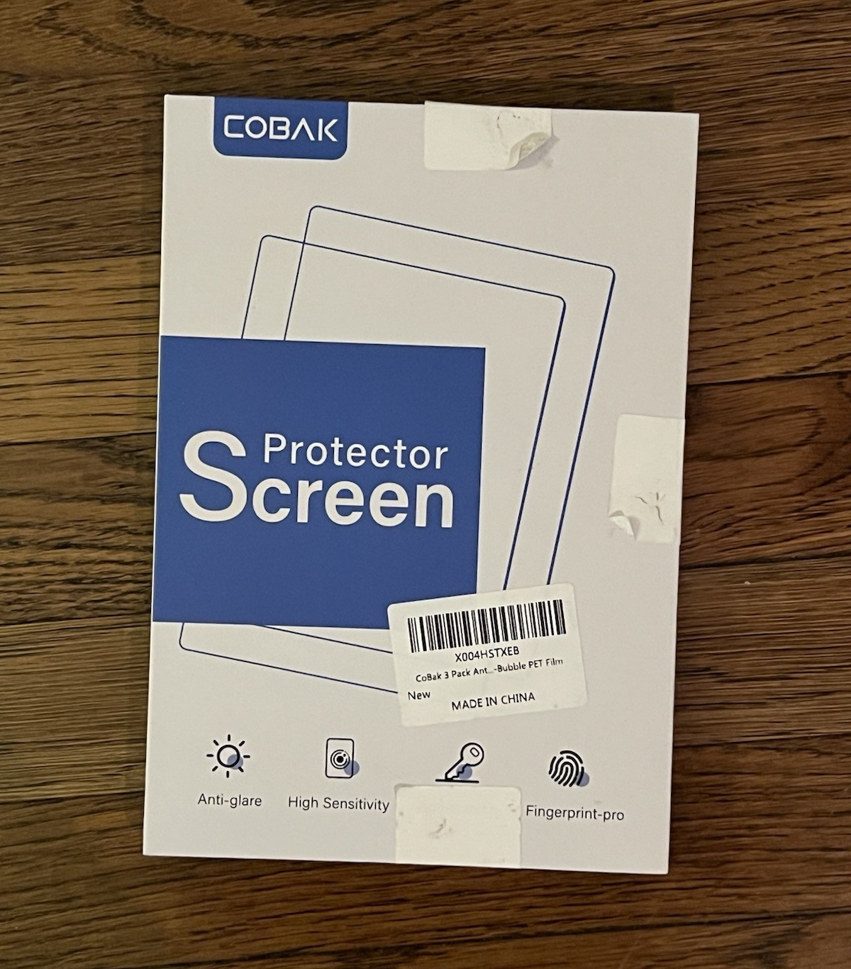 COBAK Clear PET Screen Protector 3 Pack Anti-Glare High Sensitivity