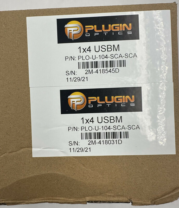 LOT OF 4 PLUGIN OPTICS 1X4 USBM PLO-U-104-SCA-SCA