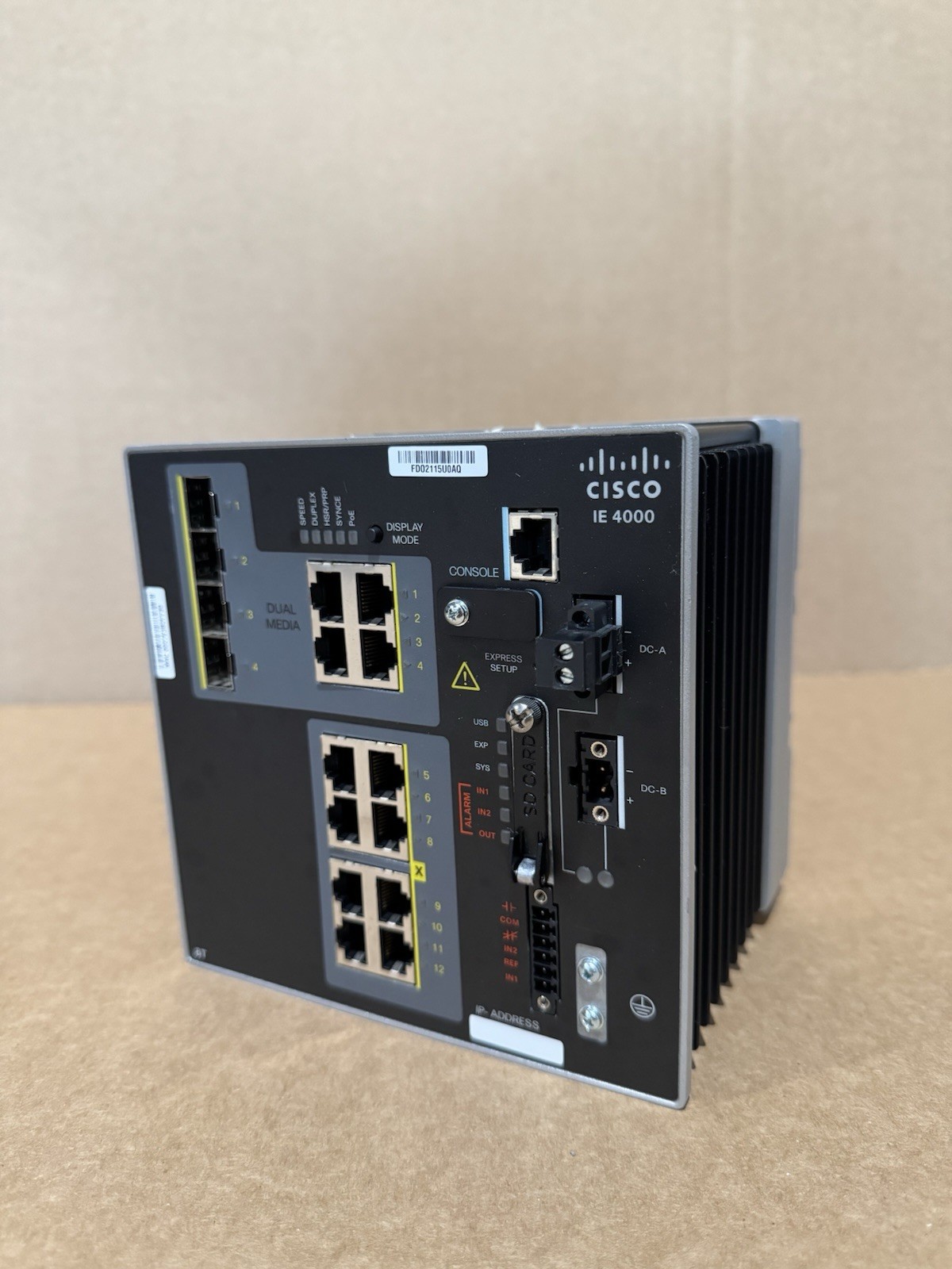 Cisco IE-4000-8T4G-E 12 Ports Network Switch