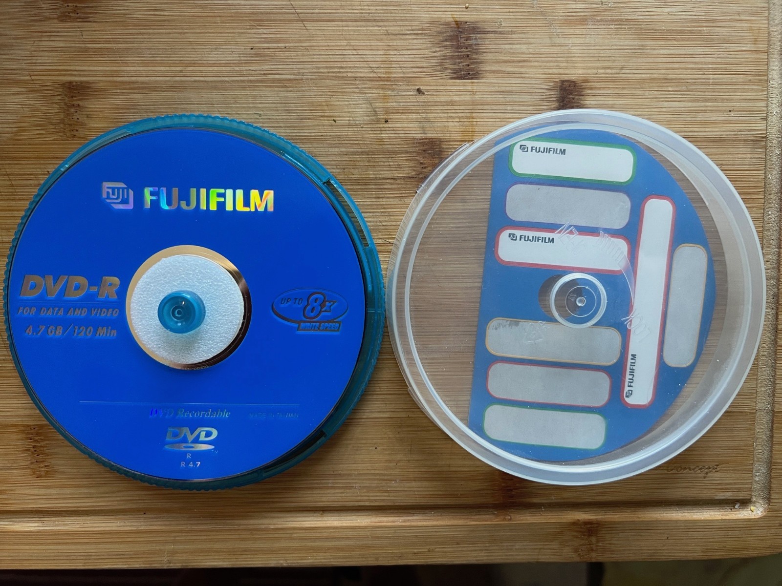 7 Pack Fujifilm DVD+R for data and video 4.7 GB / 120 Min
