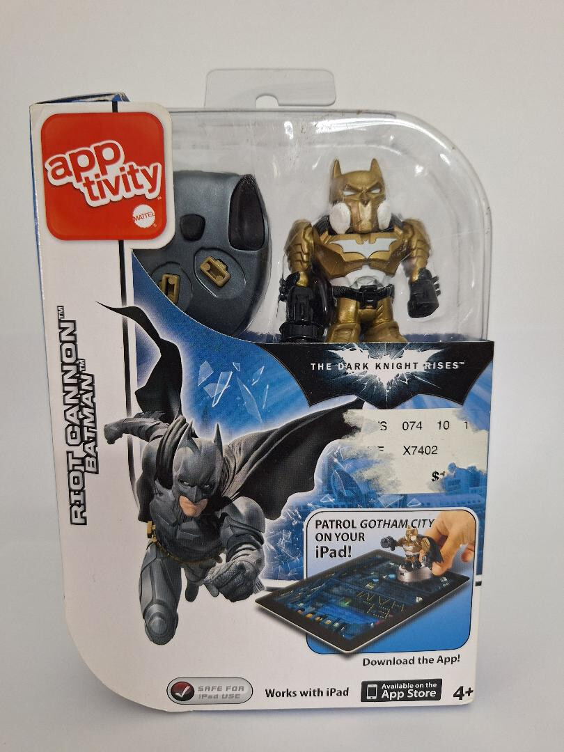 NEW App Tivity iPAD BATMAN Riot CANNON Dark Knight Figure Apptivity TOY Game 