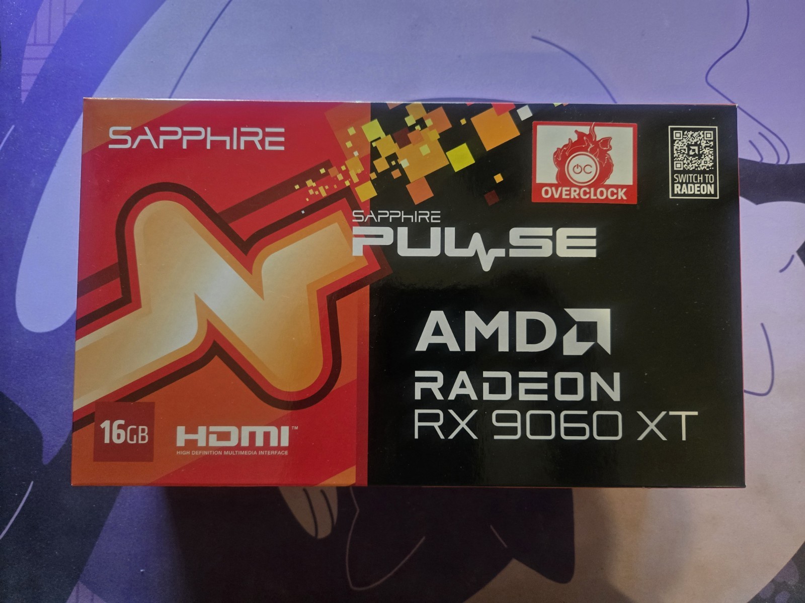 SAPPHIRE PULSE AMD Radeon RX 9060 XT 16GB OC Graphics Card HDMI/DP