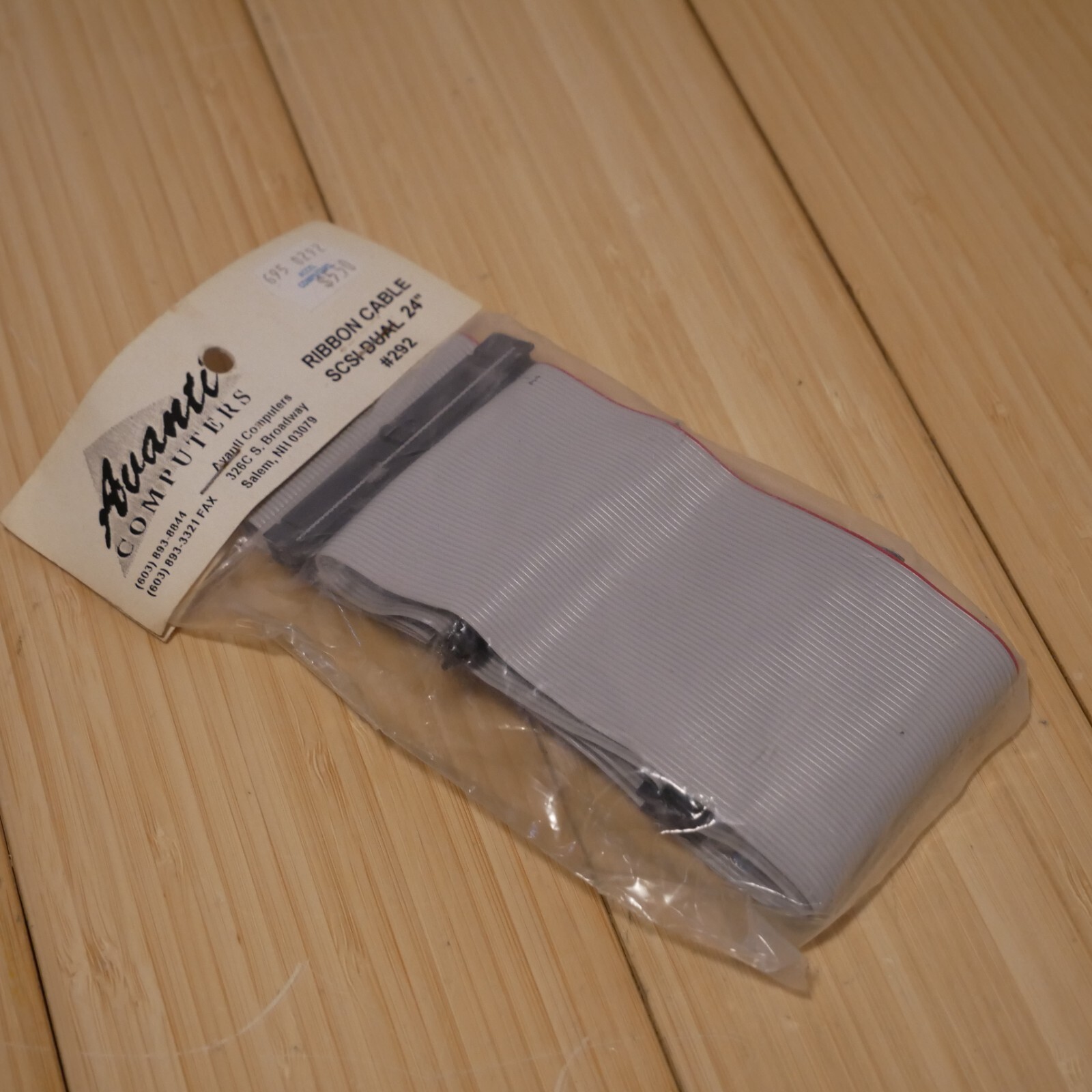 Vintage NOS 2 Device - 50-pin - Internal Gray PVC SCSI Cable (24 inches)