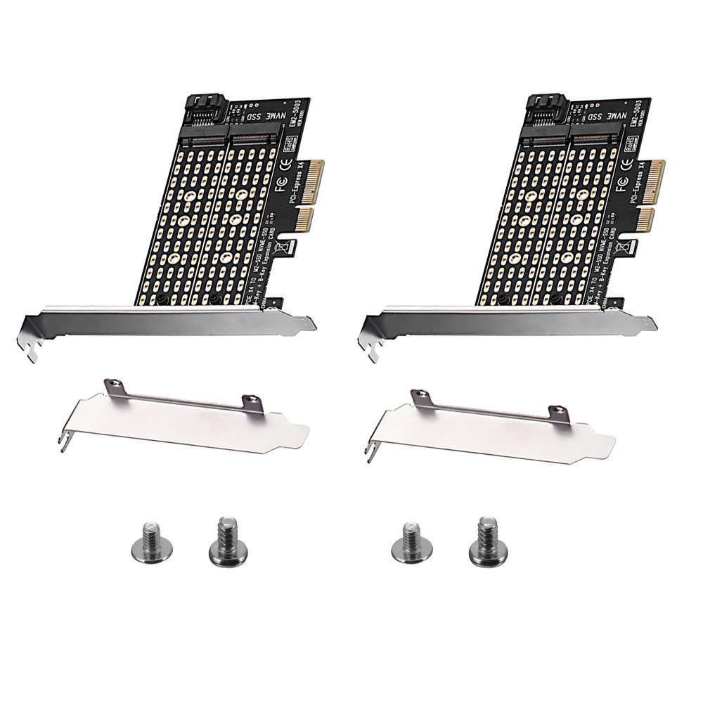 2Pcs Adapter Card For M2 NGFF to Desktop PCIE x4 x8 x16 NVMe SATA SSD Express