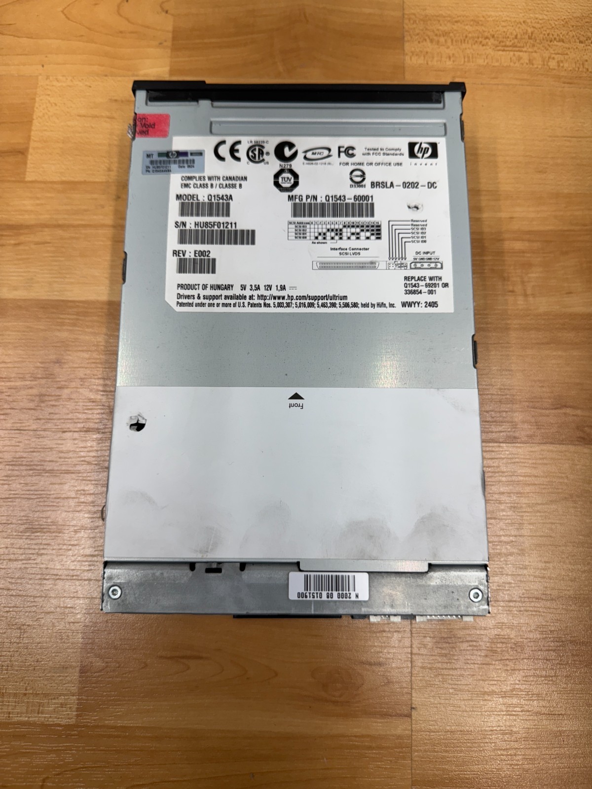 HP StorageWorks Ultrium Tape Drive LTO-1 Q1543a