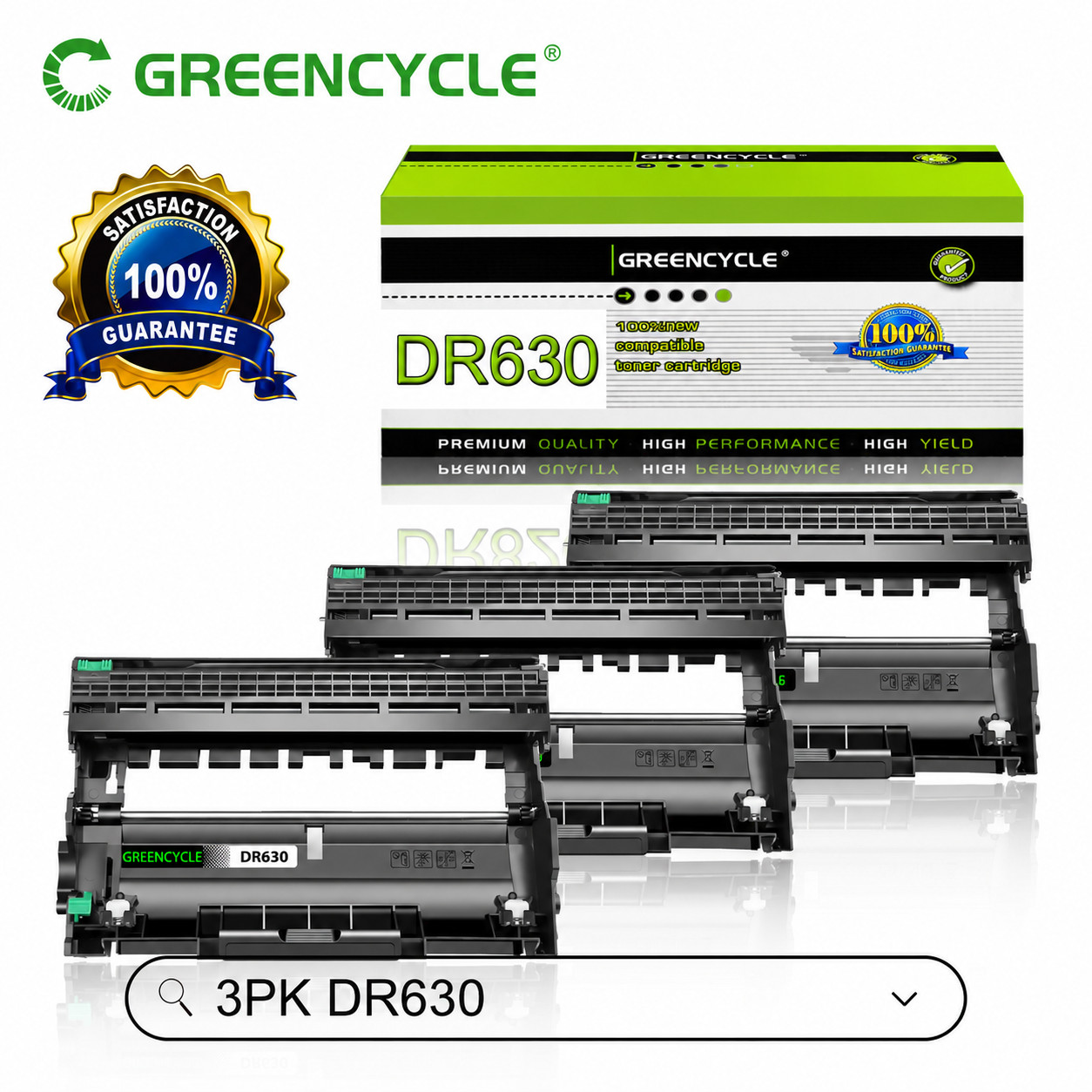 3PK DR630 Drum Units Compatible For Brother MFC-L2700DW MFC-L2720DW MFC-L2740DW