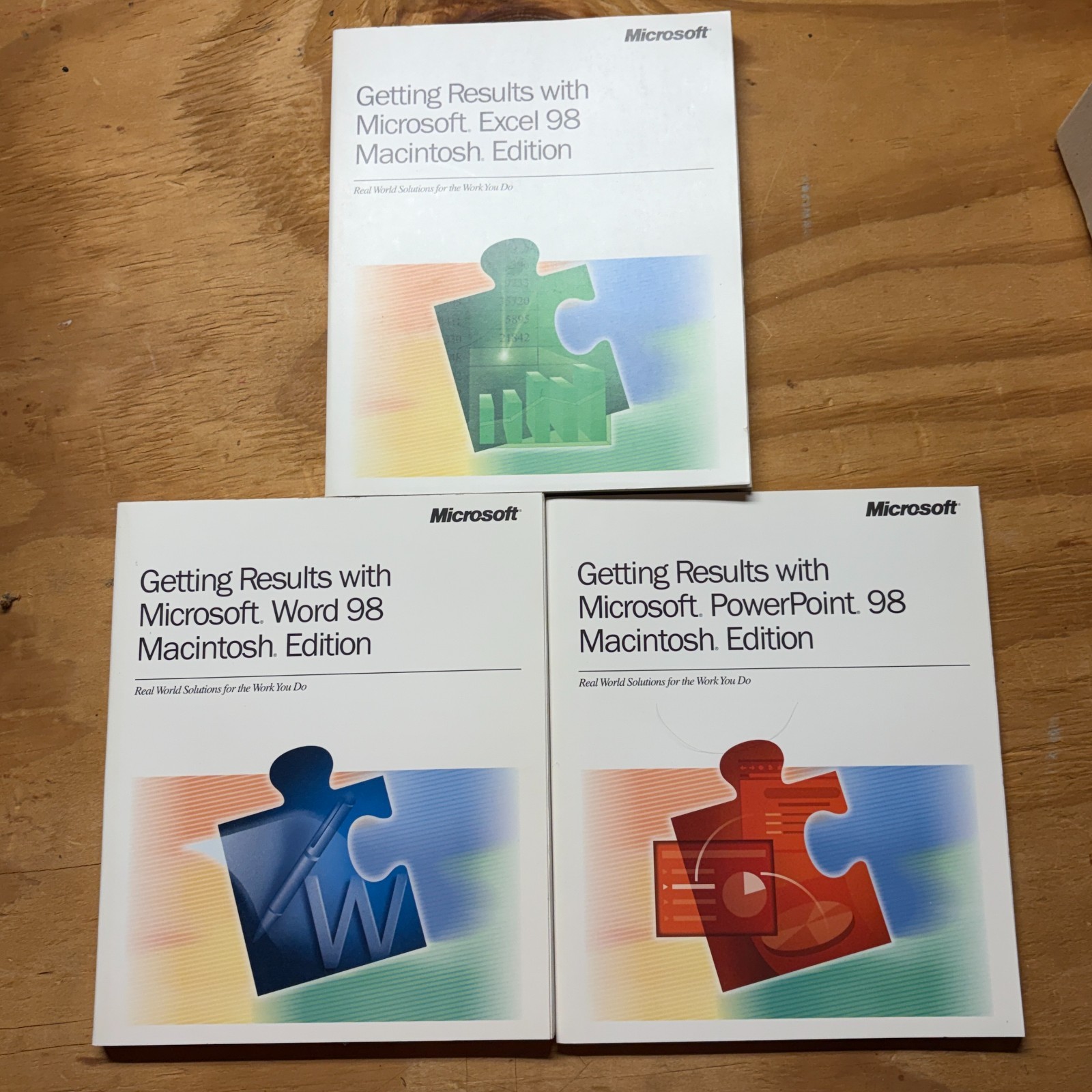 Microsoft Office 98 Gold Mac Edition 3 Manuals Booklets Word Powerpoint Excel