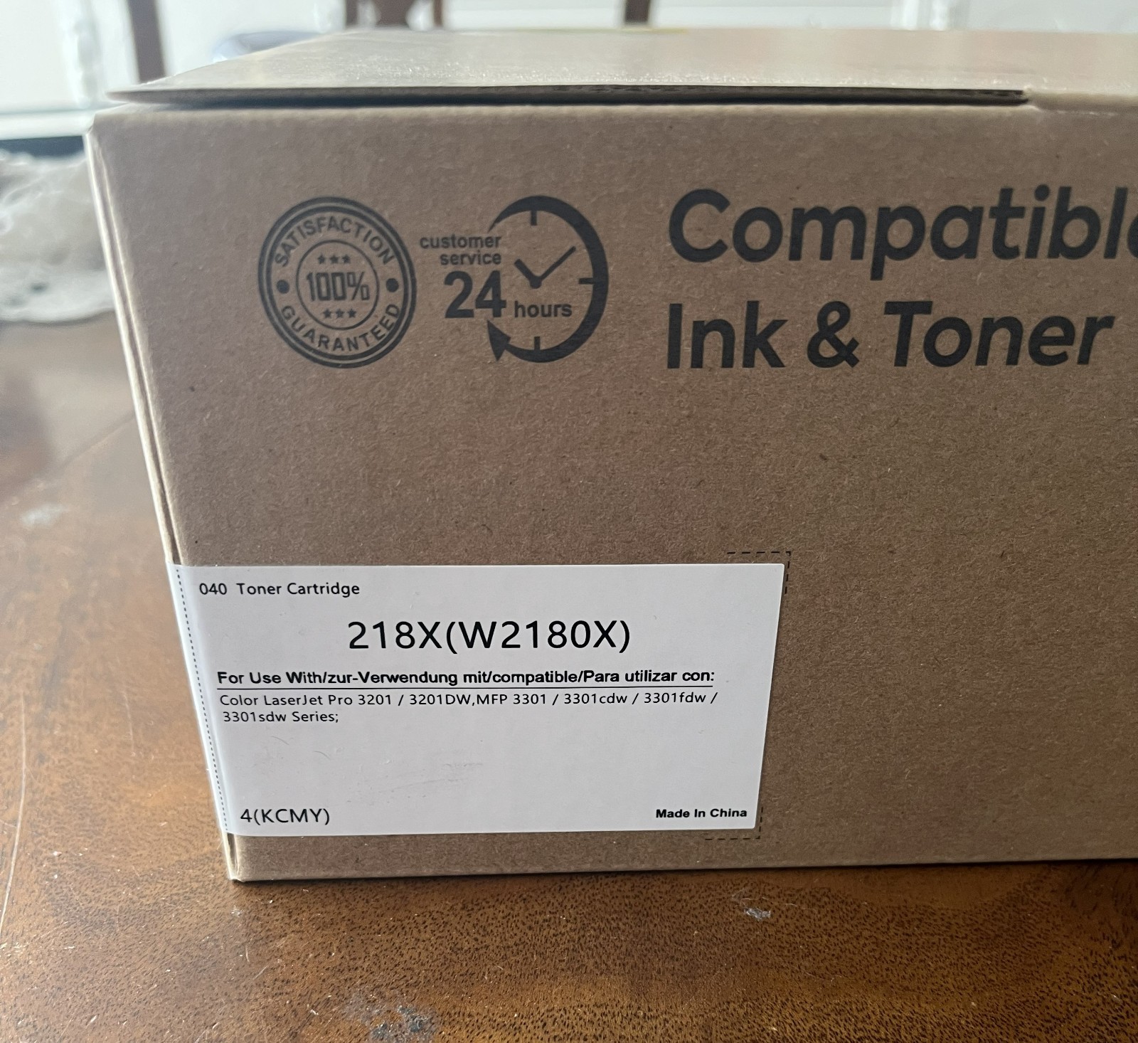4PK 218X Toner Cartridge for HP Color LaserJet Pro MFP 3301fdw 3201dw 3301sdw