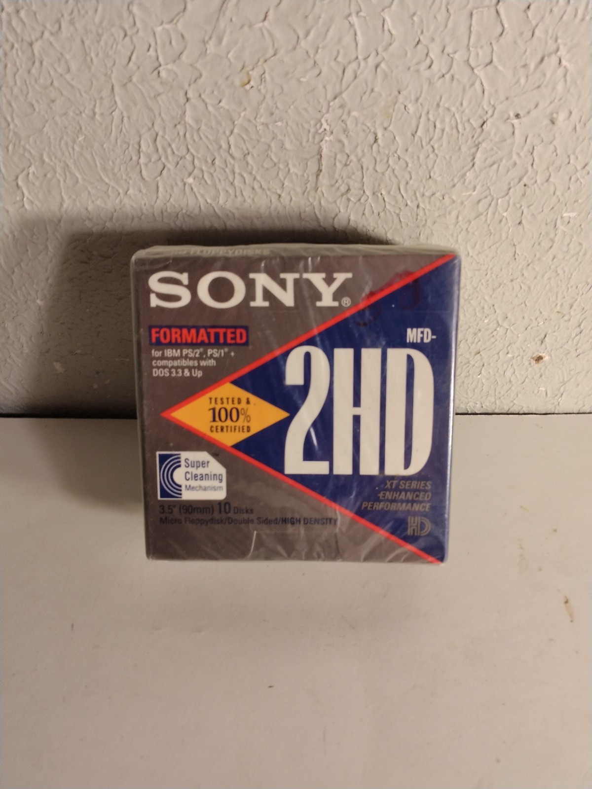 NOS Sony 2HD IBM FORMATTED MICROFLOPPY DISK 10 PACK DOS 3.3 AND UP