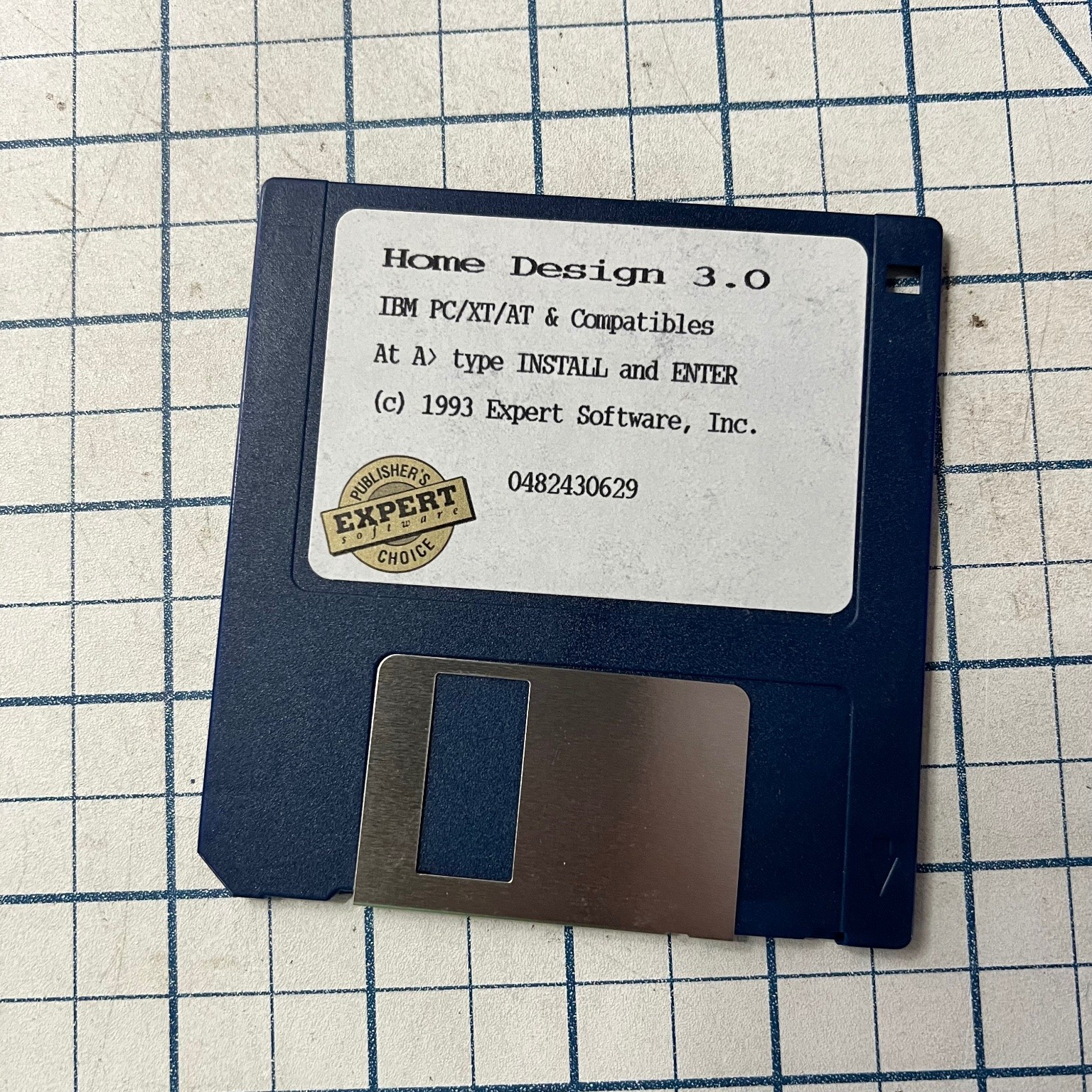 Home Design 3.0 Software for IBM PC/XT/AT 3.5" Floppy Disk Expert Vintage 1993