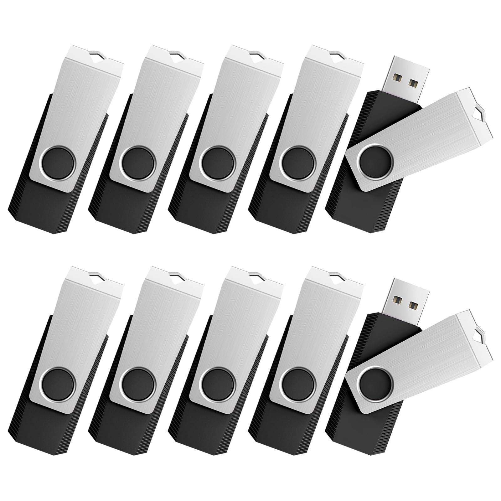 TOPESEL 10 Pack 16GB USB 2.0 Flash Drive Memory Stick Fold Storage Thumb Stick P
