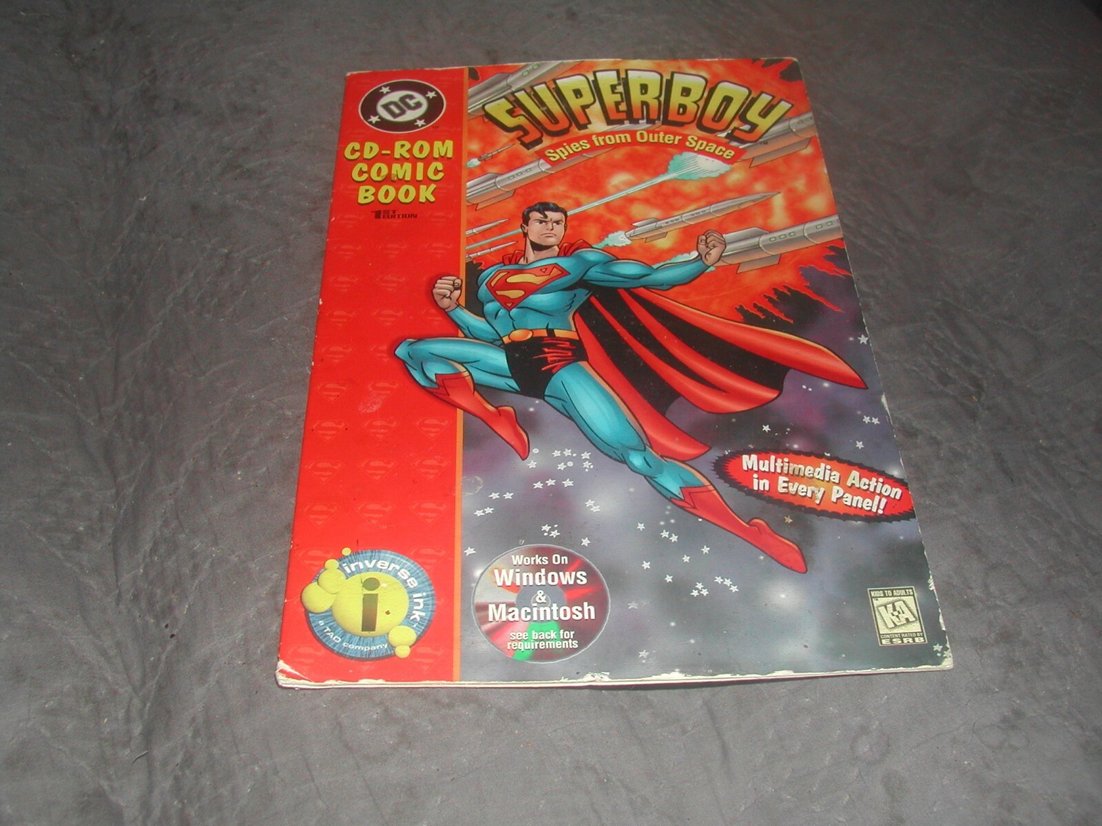 Superboy Spies From Outer Space PC MAC CD interactive hero comic book on CD-ROM