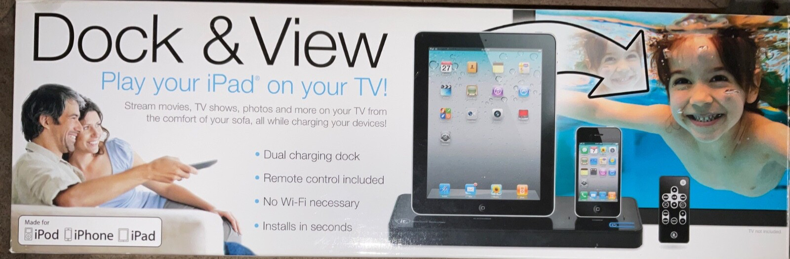 Innovative Technology ITITV-2012 Dock & View IPad IPhone Dock Charge Stream G21