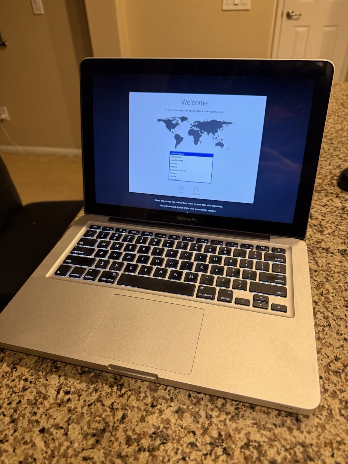 Apple MacBook Pro 13-inch Silver Laptop Backlit Keyboard Multi-Touch Trackpad