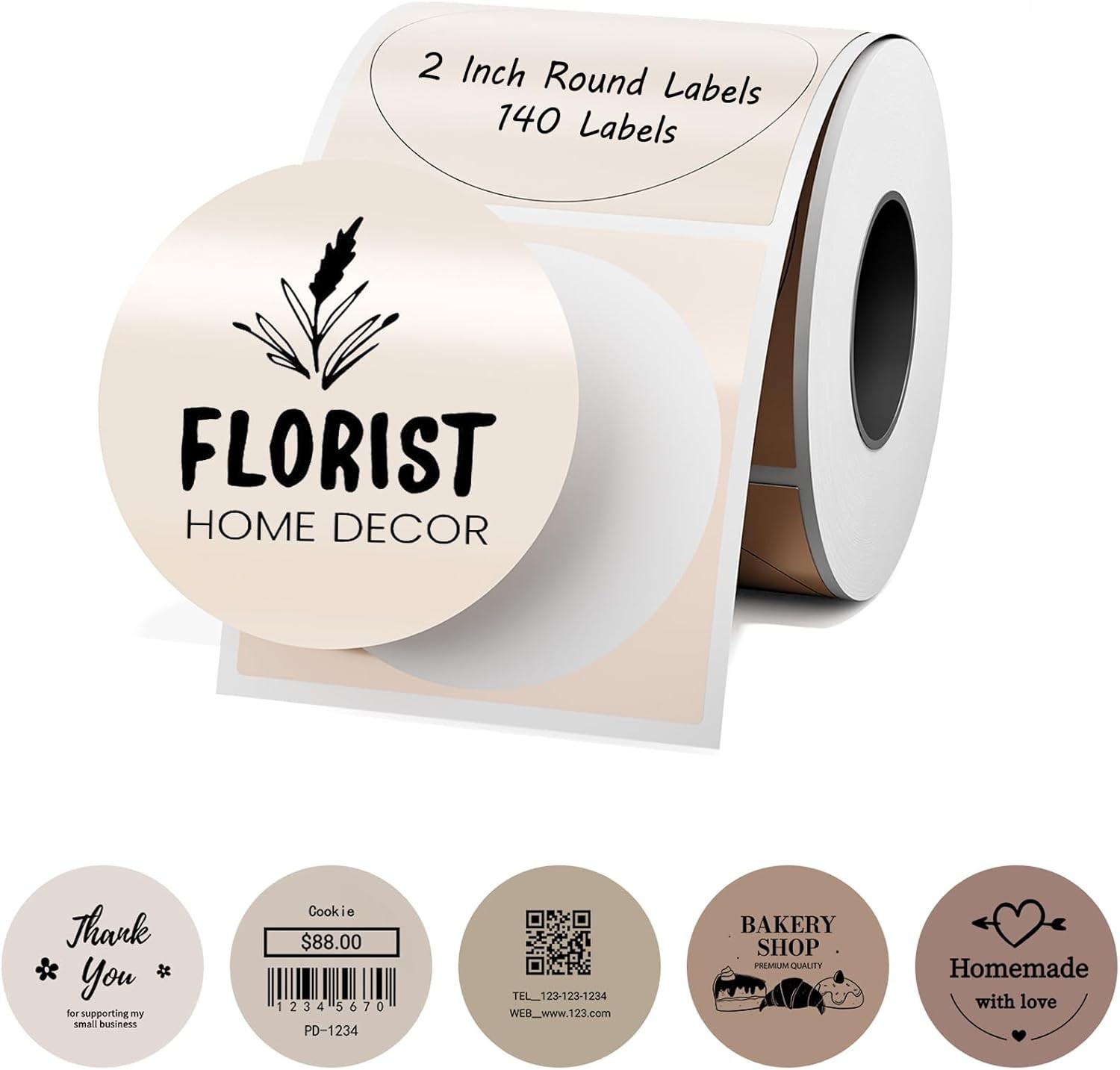 Used for Logo/Home/School/Office, M110 Labels- 2 Inch Color Round Label with 140