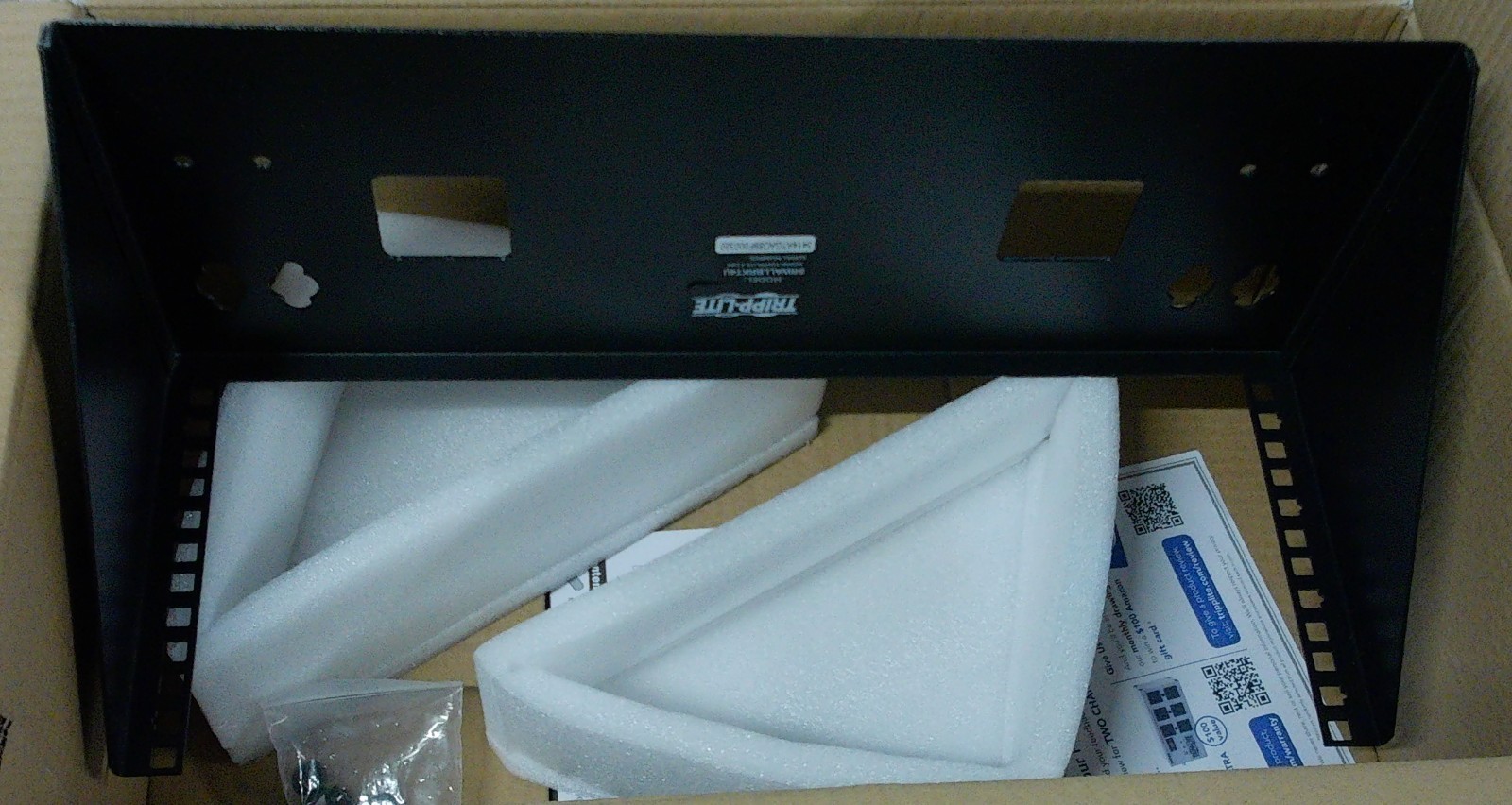 Eaton Tripp Lite SmartRack Vertical Wall Mount Rack Bracket, 175 lb, 4U, 2 Post