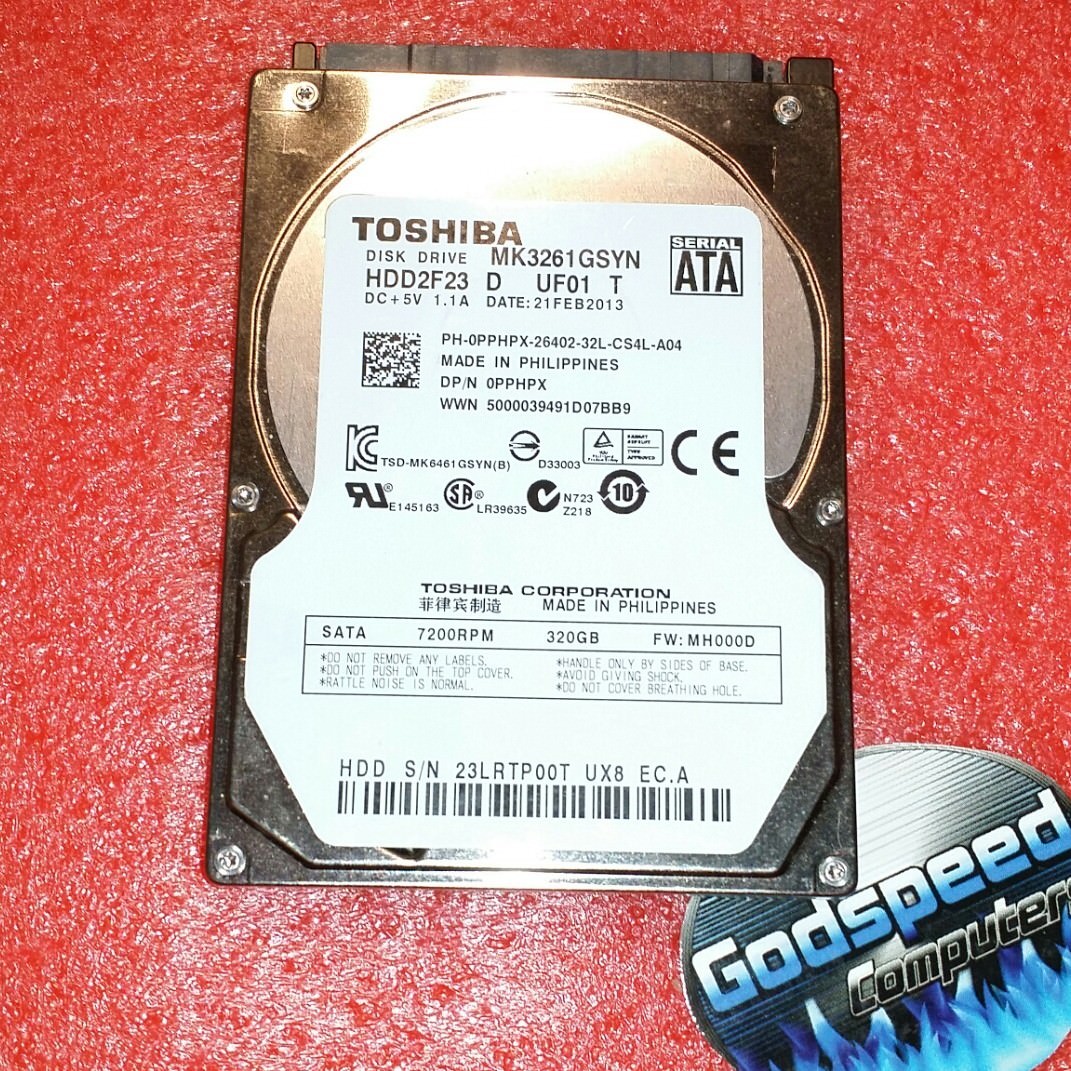 HP Compaq nc8430 - 320GB Hard Drive with Windows 7 Professional 64-Bit Loaded