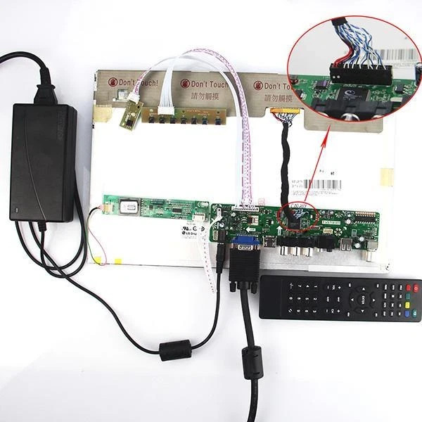 Controller board kit for Panel 1366X768 LTN156AT01 TV HDMI USB VGA RF LCD CVBS 