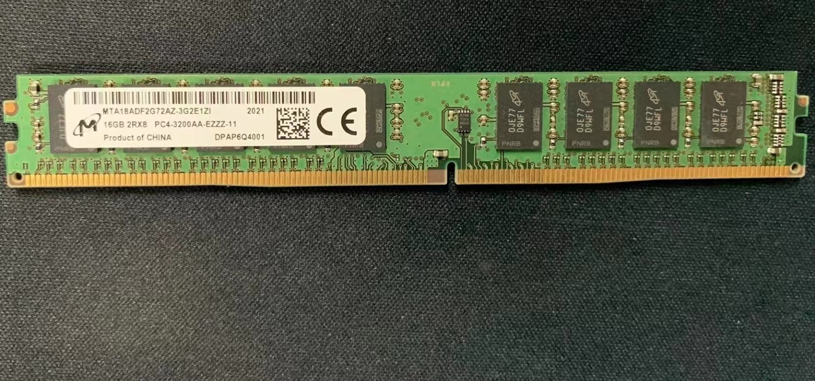 Micron 16GB DDR4 3200 ECC UDIMM RAM  VLP MT 18ADF2G72AZ-3G2E1 PC4-25600 288pin