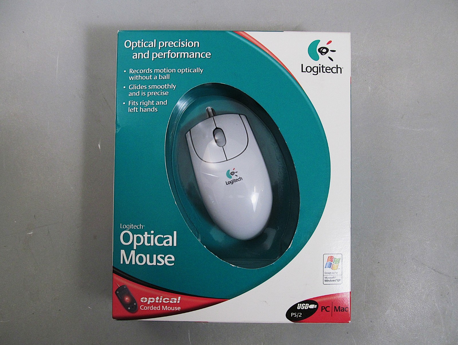 Vintage 2002 Logitech 930582-0403 Optical Mouse USB PS/2 PC Mac Sealed New