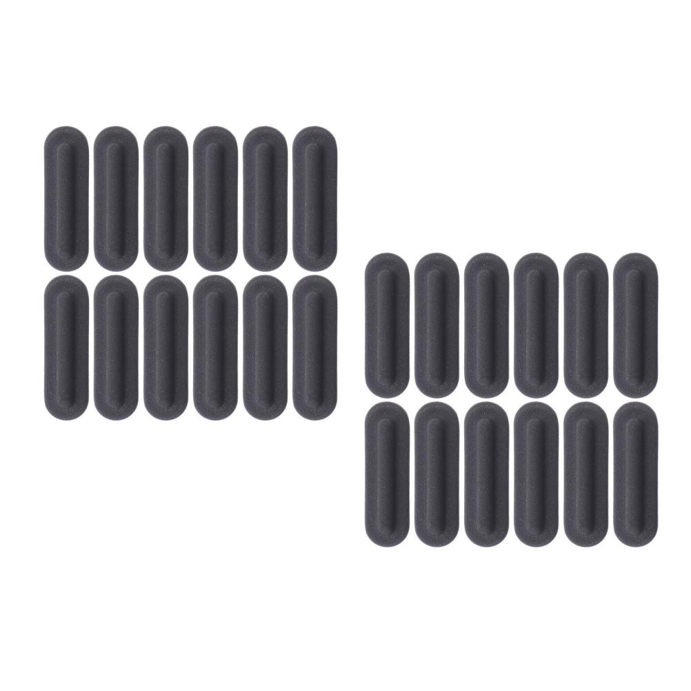 24Pcs Reusable Black Rubber Feet for Laptop Bottom Case Anti Skid Replacement
