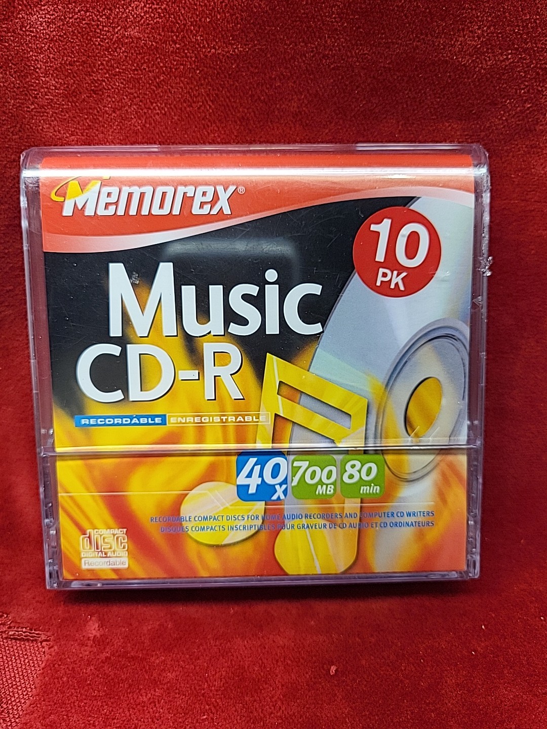 Memorex Music CD-R Recordable 700mb 80 Minute - 10 Pack - Brand New
