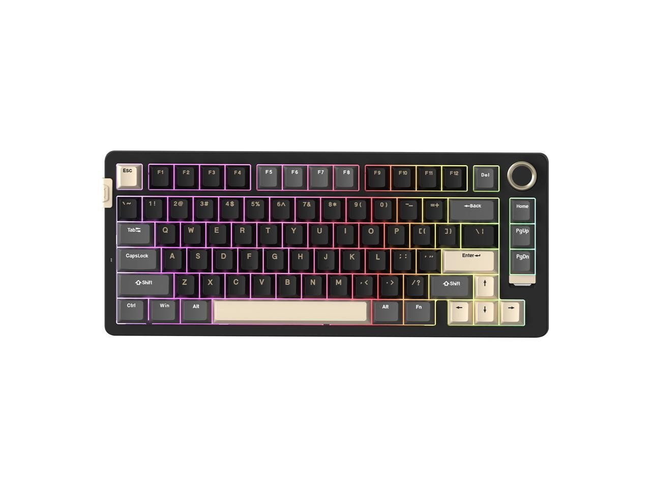 Rosewill NEON S75 Tri-Mode Wireless Gaming Keyboard - Gasket Mount for Superior