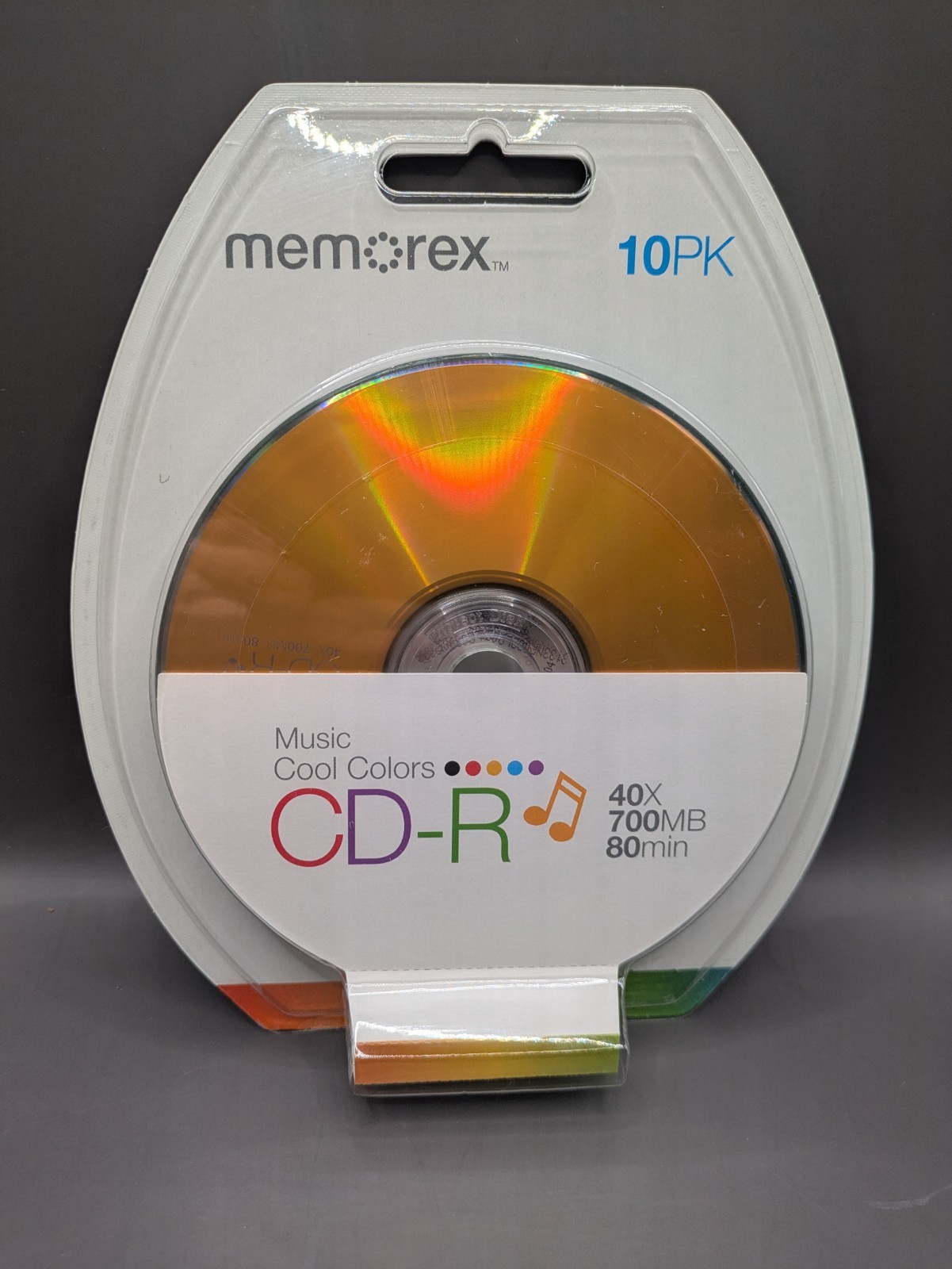 10 Pack Memorex Music CD-R Recordable Media Music Musique (40X 700MB/80 Minutes)