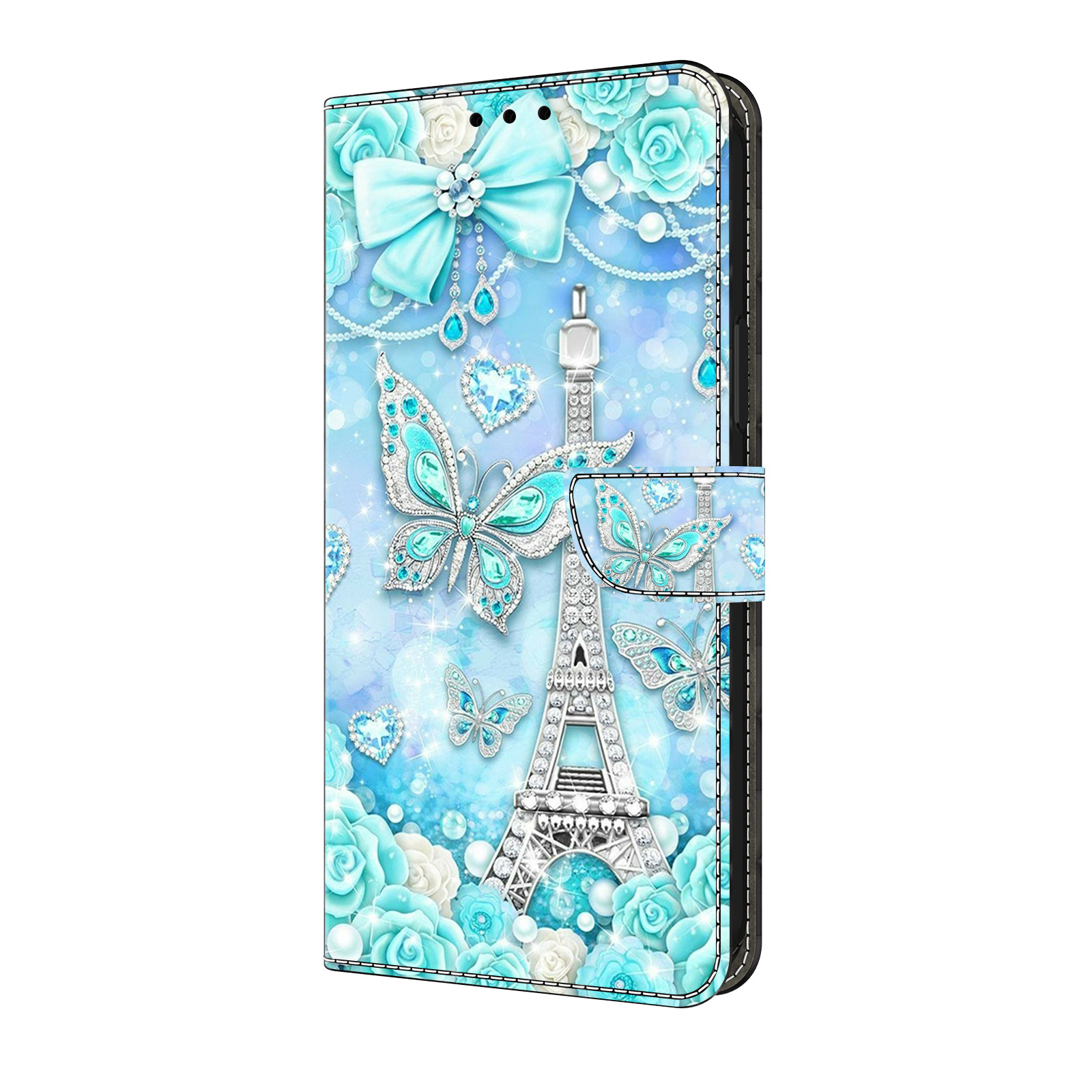 Flower Cat Lion Butterfly Tape Card Wallet Cover Case For S10 S8 S9 S7 Edge