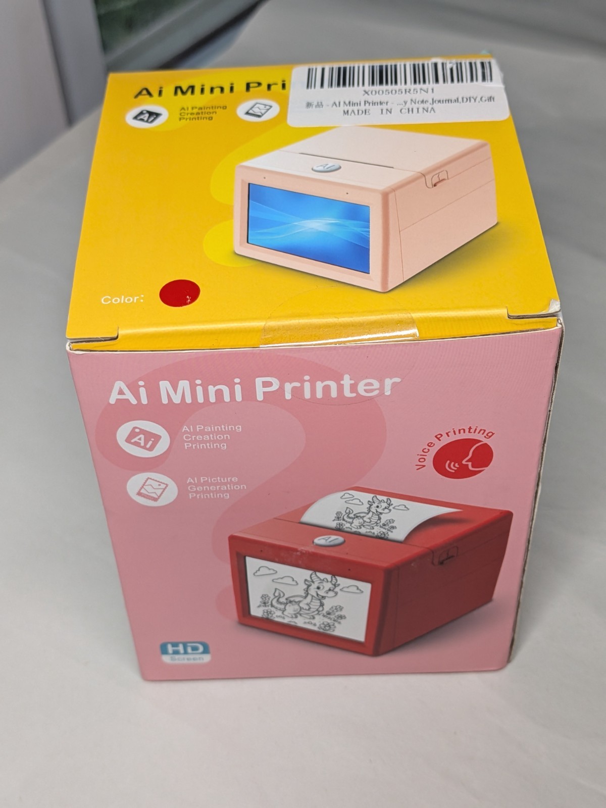 NEW SEALED AI Mini Thermal Printer Inkless Portable Printer with HD Screen Voice